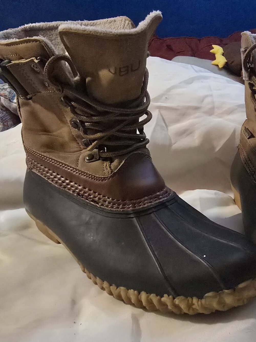 JBU Duck Boots Size 8.5 Jambu Calgary Faux Fur Tan Brown